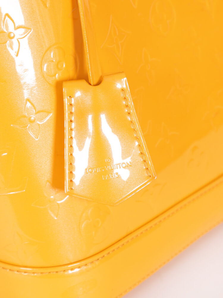 Louis Vuitton Vernis Alma PM Passion Yellow Monogram Hand Bag For Sale at  1stDibs  louis vuitton yellow monogram bag, louis vuitton vernis yellow  bag, louis vuitton alma pm damier