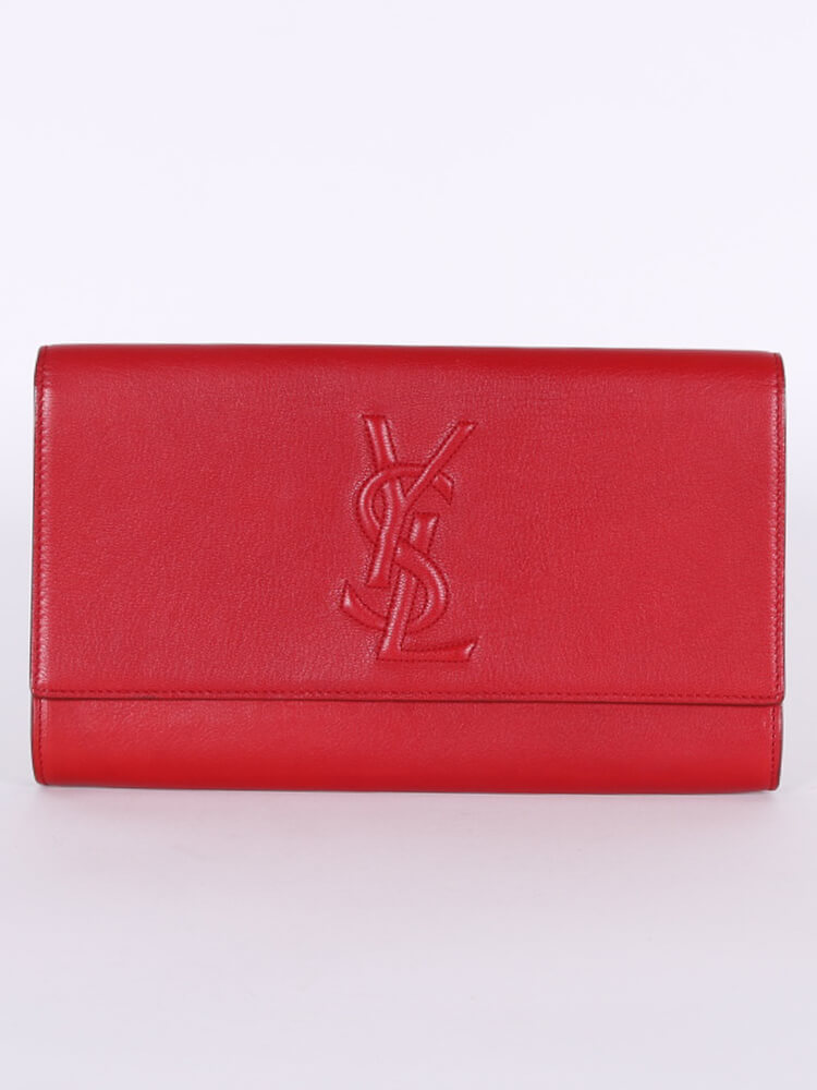 yves saint laurent red clutch