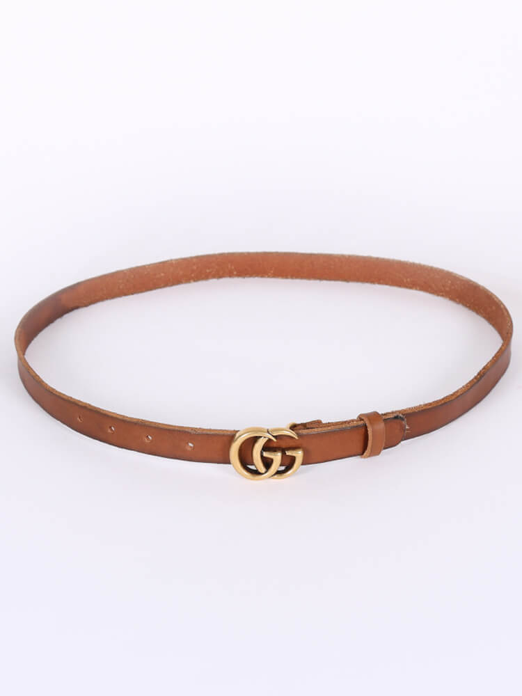 thin brown gucci belt