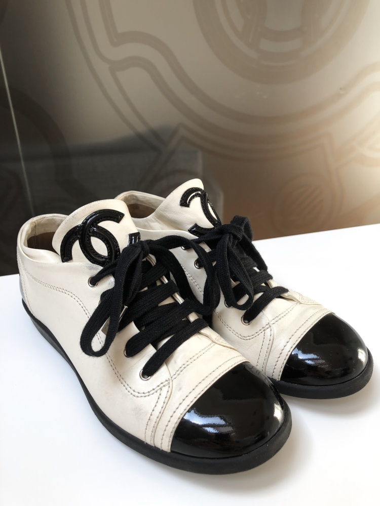 Chanel best sale lambskin sneakers