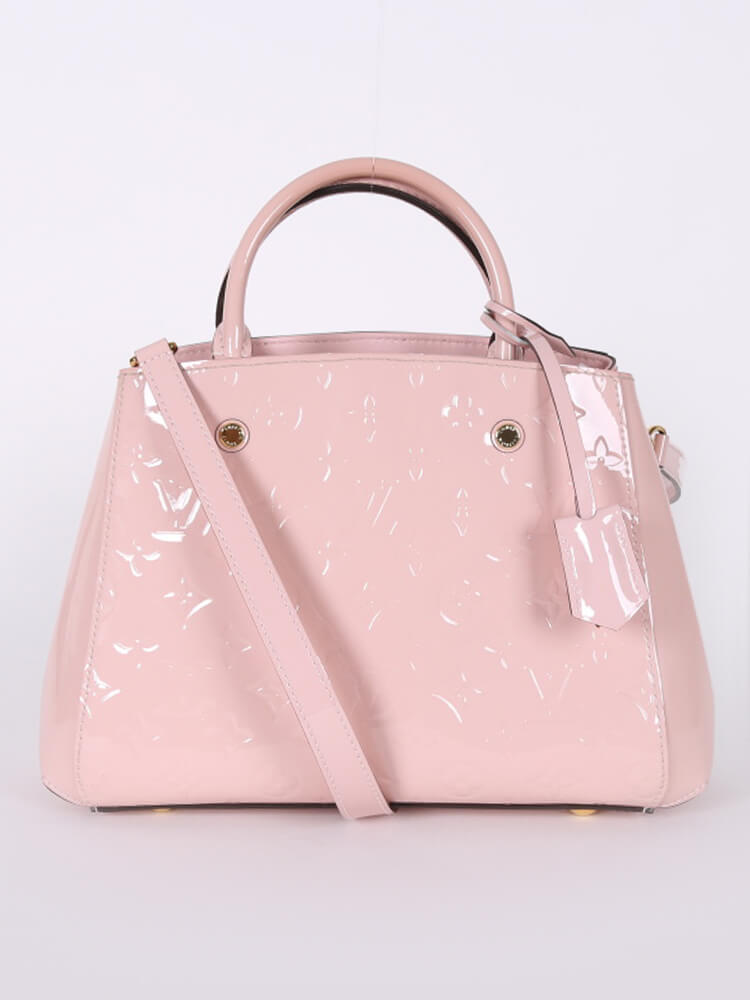 Louis Vuitton Pink Monogram Vernis Montaigne BB Leather Patent leather  ref.1009562 - Joli Closet
