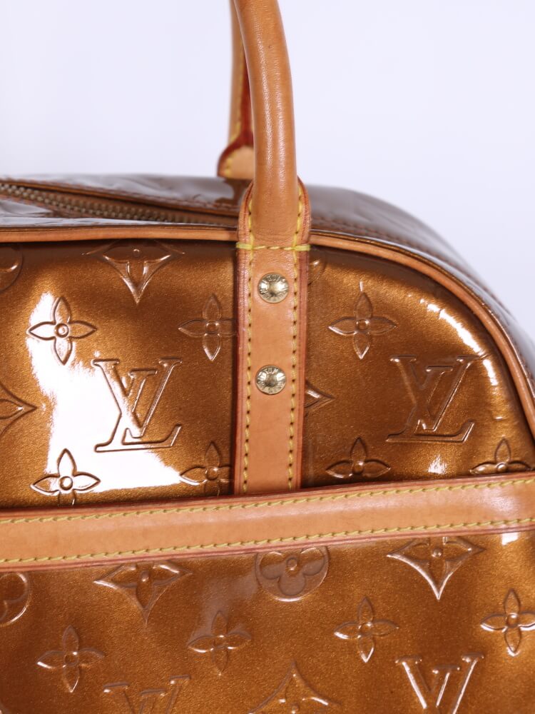 Louis Vuitton Bronze Vernis Copper Tompkins Square Boston Bag 862143