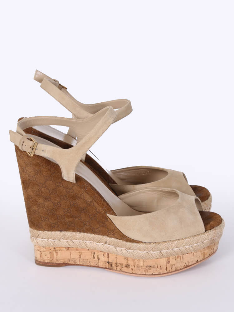 gucci cork wedges