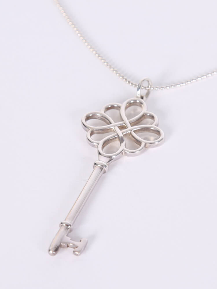 tiffany knot key pendant silver