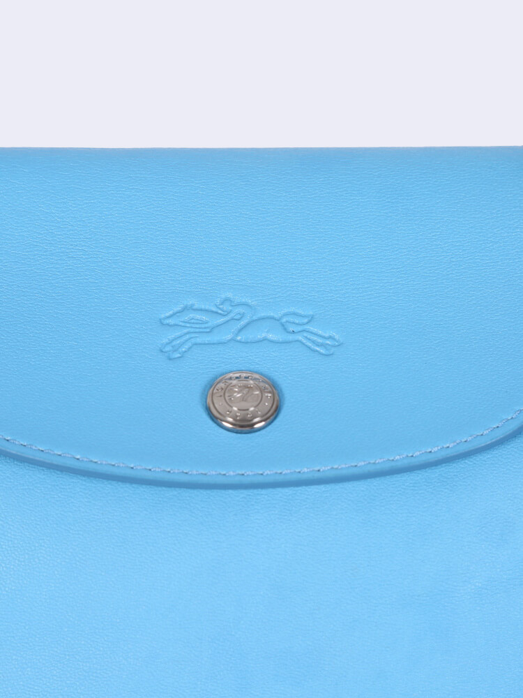 Longchamp le pliage discount cuir ice blue