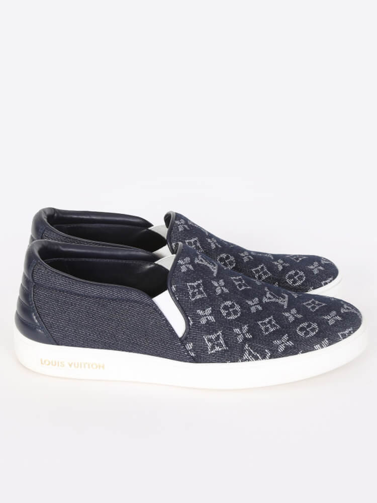 Louis Vuitton - Frontrow Slip-on Monogram Denim 37