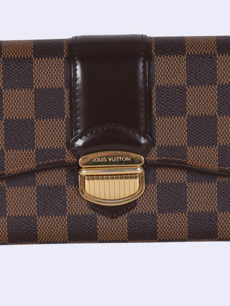 Louis Vuitton Damier Ebene Pattern Coated Canvas Sistina Wallet - Brown  Wallets, Accessories - LOU720793