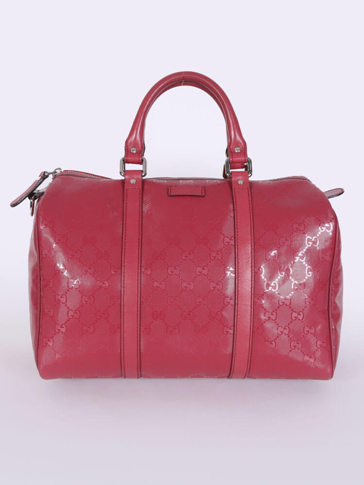 Gucci Joy Leather Boston Bag in Pink