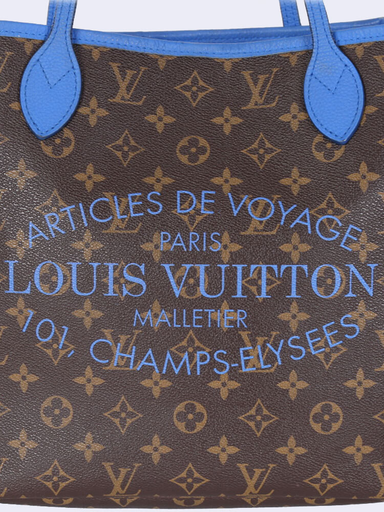 Louis Vuitton - Neverfull MM Ikat Monogram Canvas Grand Bleu
