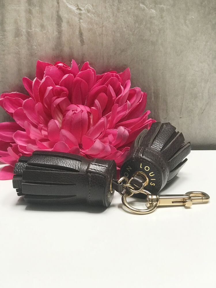 Louis Vuitton Pink/Red Leather Flower Key Holder and Bag Charm