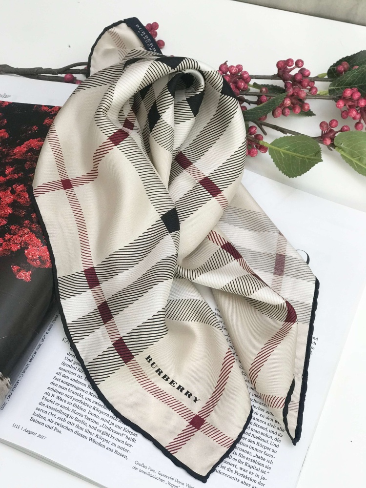 burberry small silk scarf