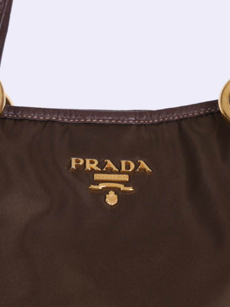 Prada - Tessuto Nylon Shopping Bag Brown 