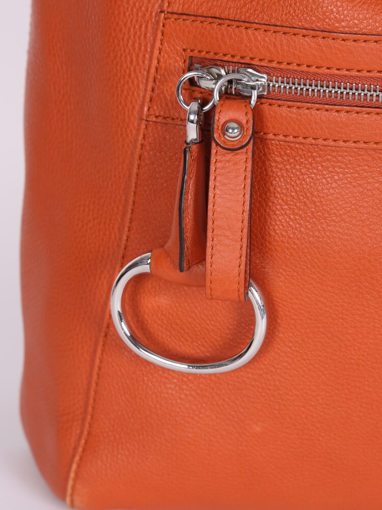 Gucci Icon Bit - Gucci Hobo Bag Orange Pebbled Leather