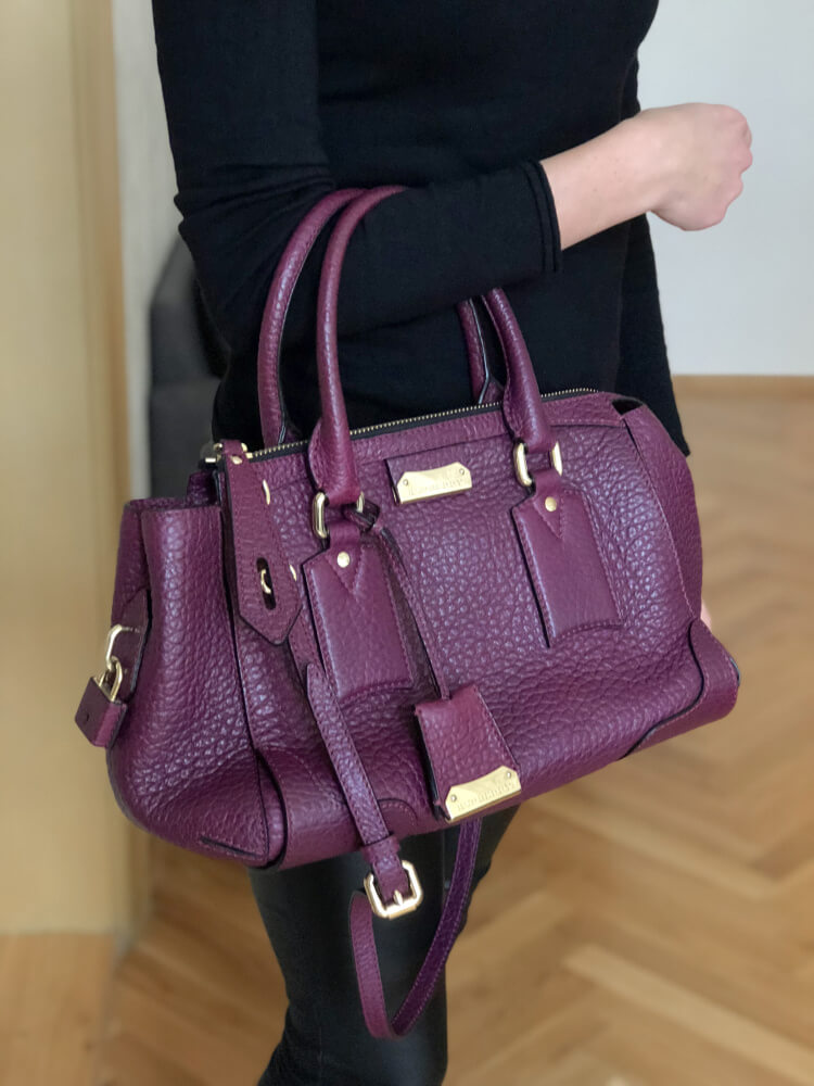 burgundy burberry