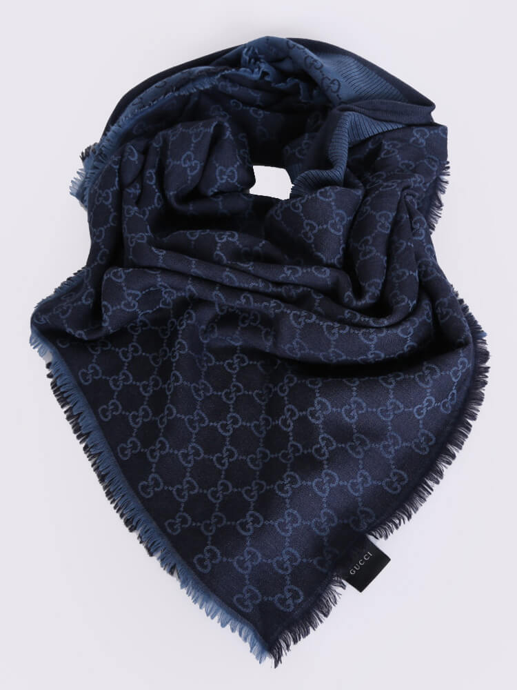 Gucci navy sale blue scarf