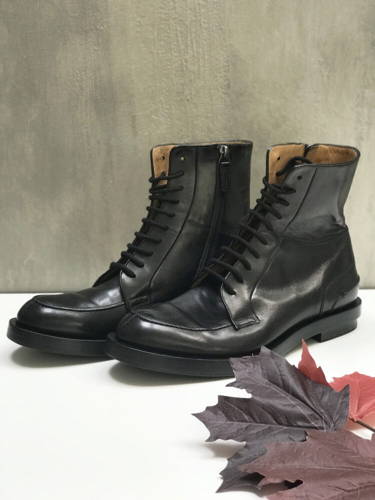 gucci black lace up boots