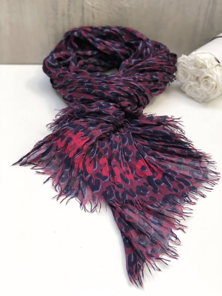Louis Vuitton Purple Cashmere/Silk Stephen Sprouse Leopard Stole