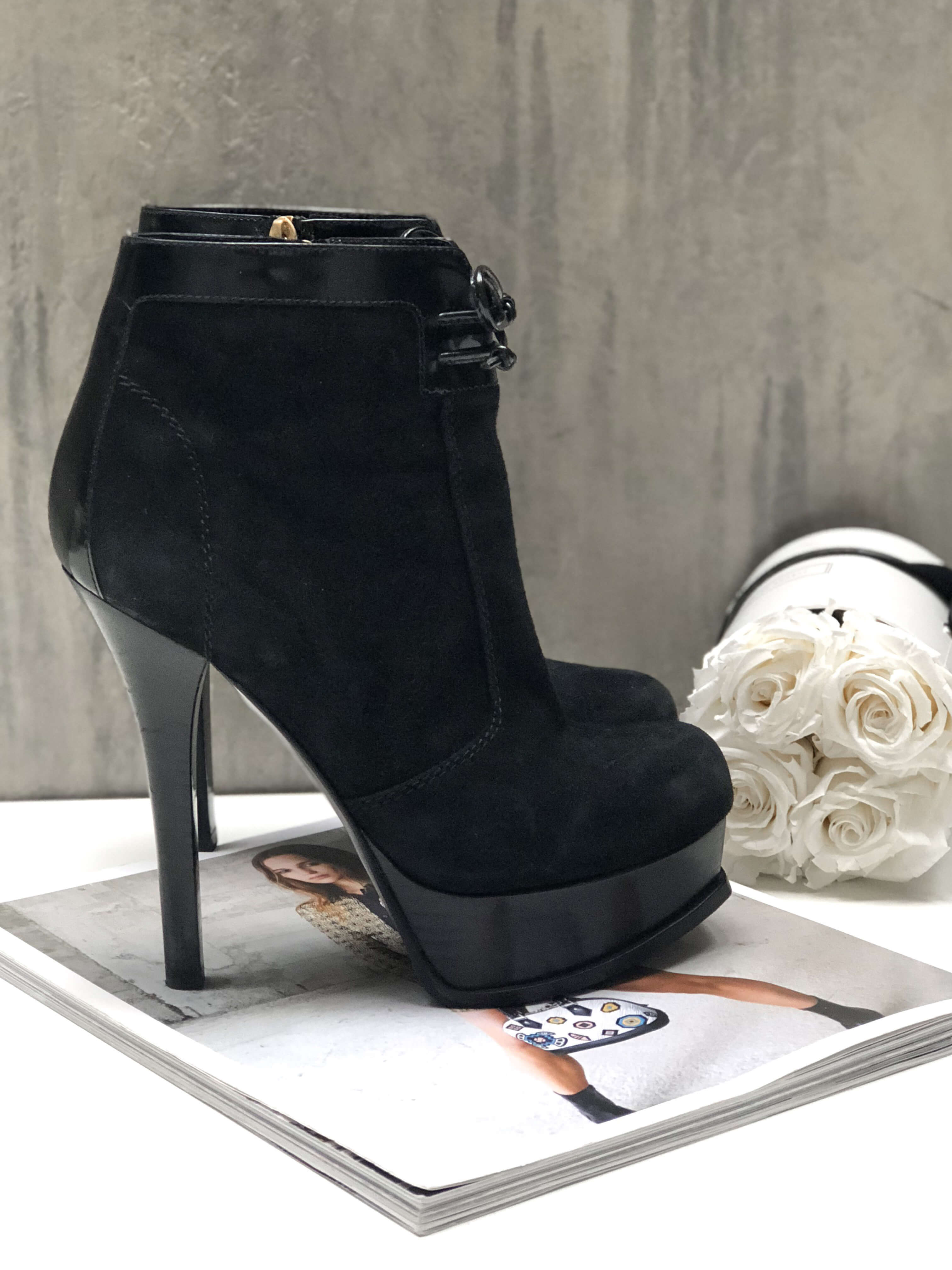 Fendi suede discount ankle boots