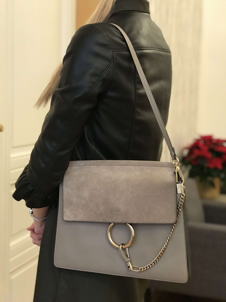 Chloe faye store grey bag