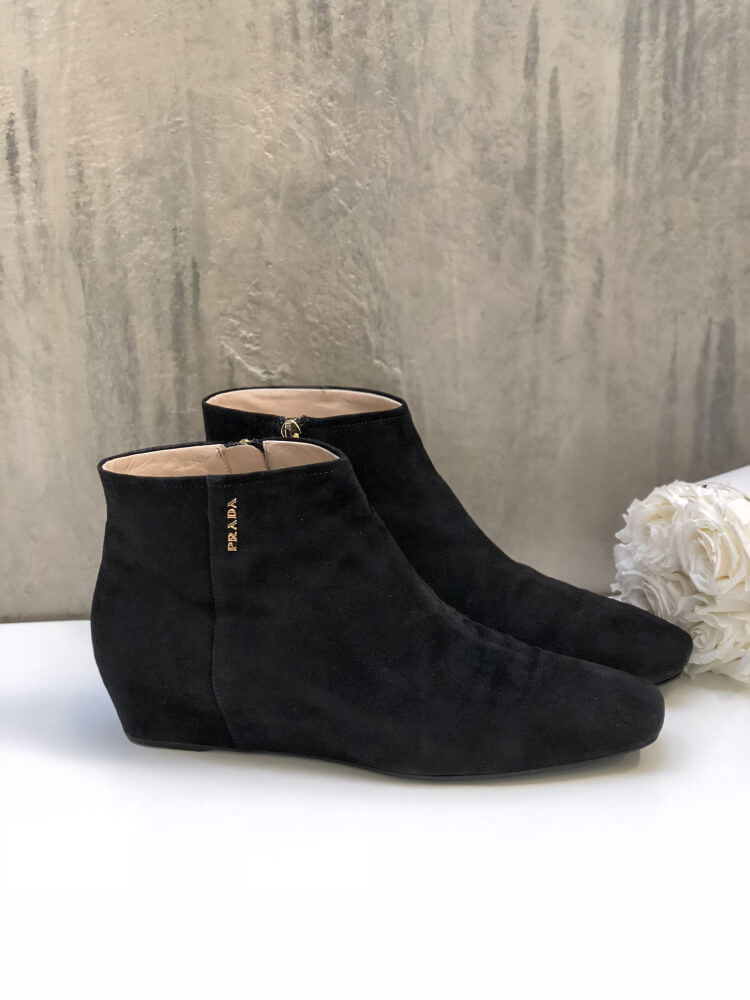 Prada suede ankle boots online