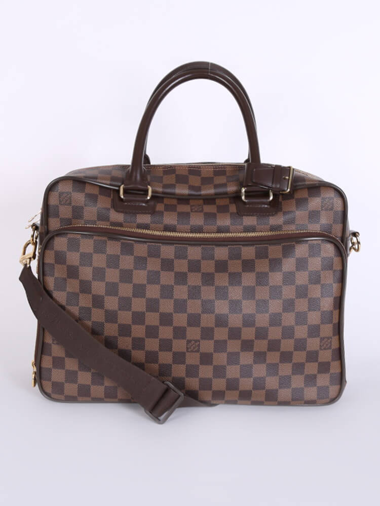 Louis Vuitton Icare Damier Ebene Briefcase Bag Brown