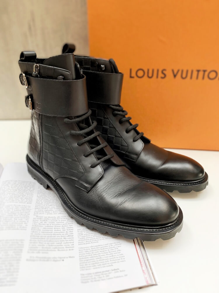 Louis Vuitton Boots Men LV Black Boots Suede, Men's Fashion