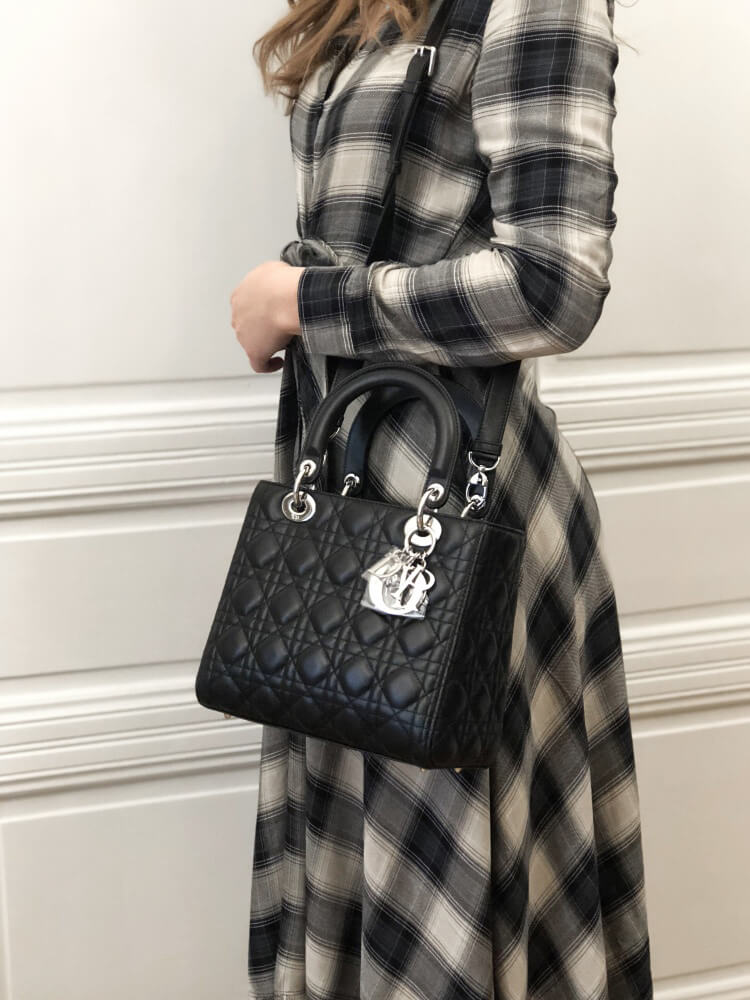 lady dior medium black