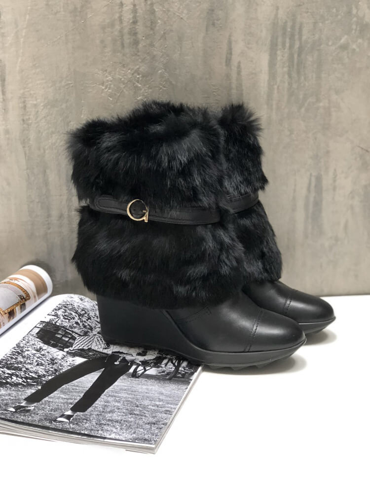 ferragamo fur boots