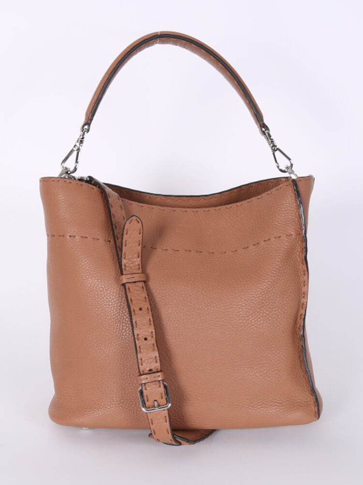 Argan Nappa Leather Santina Mini Bucket Bag