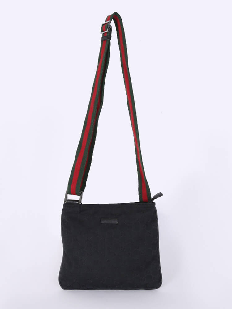 gucci black canvas crossbody