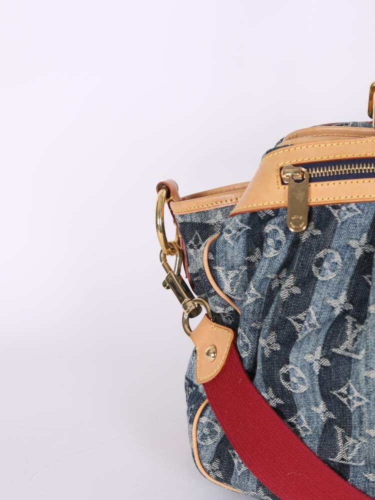 Denim Raye Porte Epaule MM – Keeks Designer Handbags