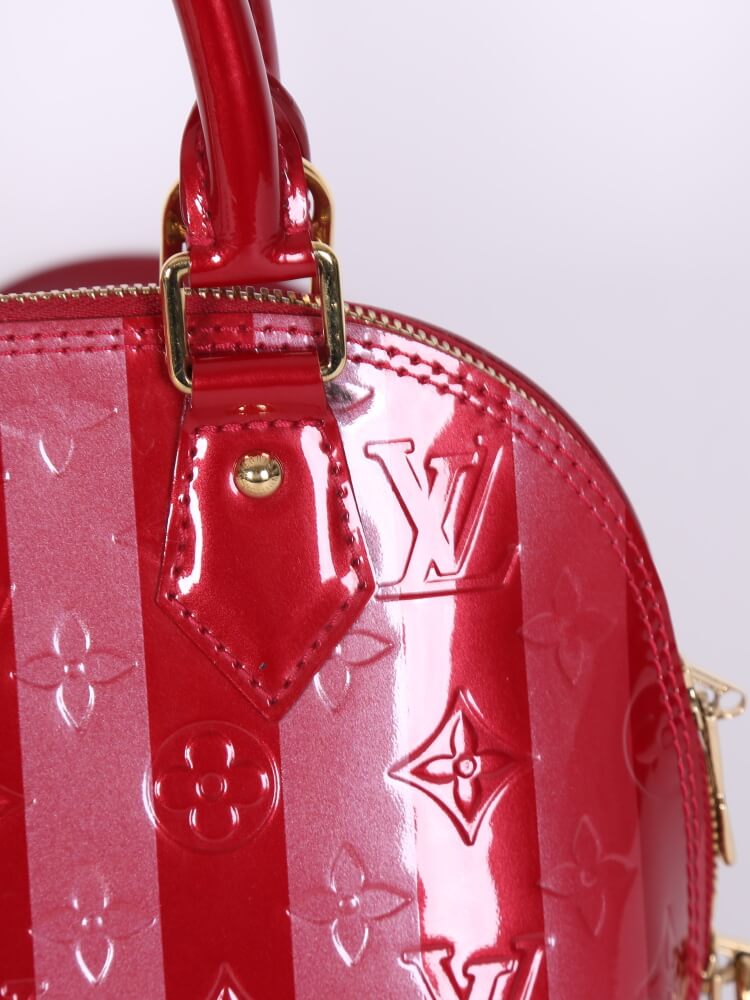 Louis Vuitton Pomme D'Amour Rayures Monogram Vernis Alma BB