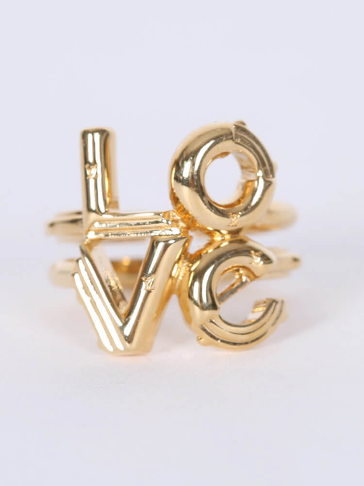 LOUIS VUITTON LV and Me Love Ring M Gold 1050095