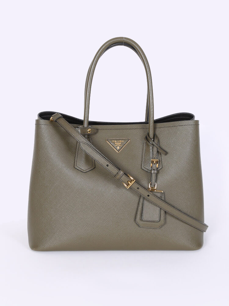 Prada saffiano cuir online double bag