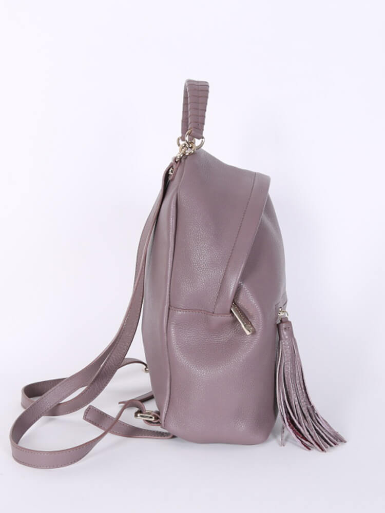 Coccinelle Leonie Calfskin Backpack Mauve www.luxurybags.eu