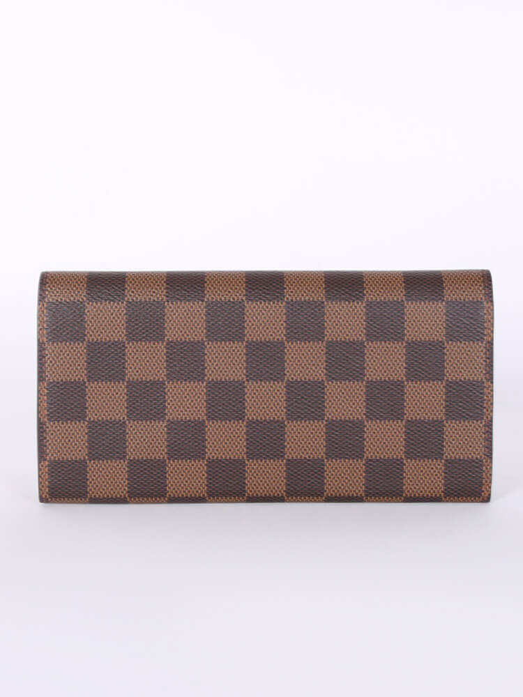 Louis Vuitton Azul Damier Emily Long Wallet N63021 PVC Canvas Leather  #5419P