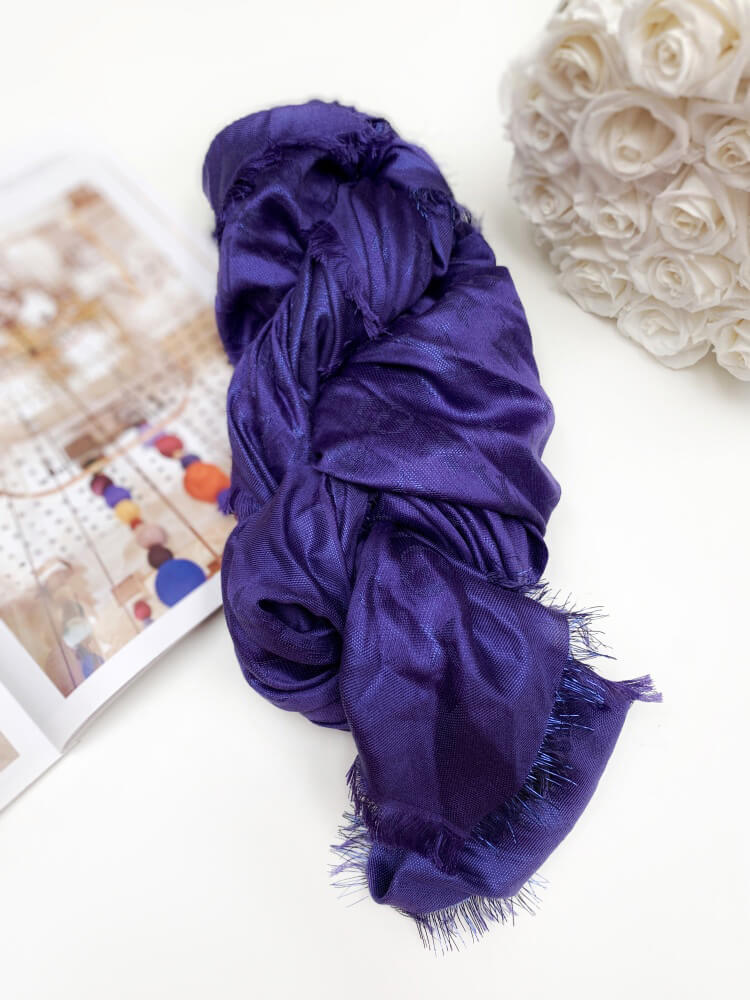 Louis Vuitton Purple Monogram Wool & Silk Shawl Louis Vuitton