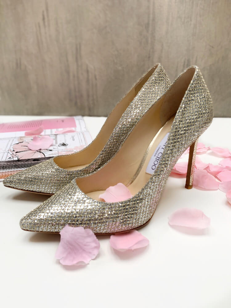 Jimmy choo clearance romy 100 glitter