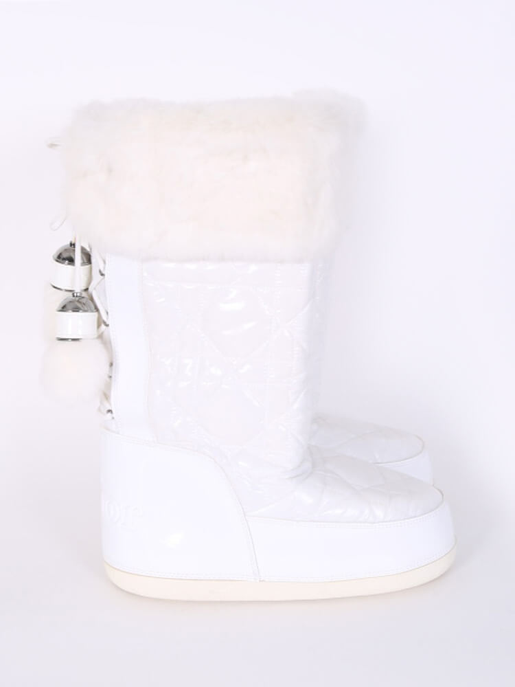 dior white snow boots