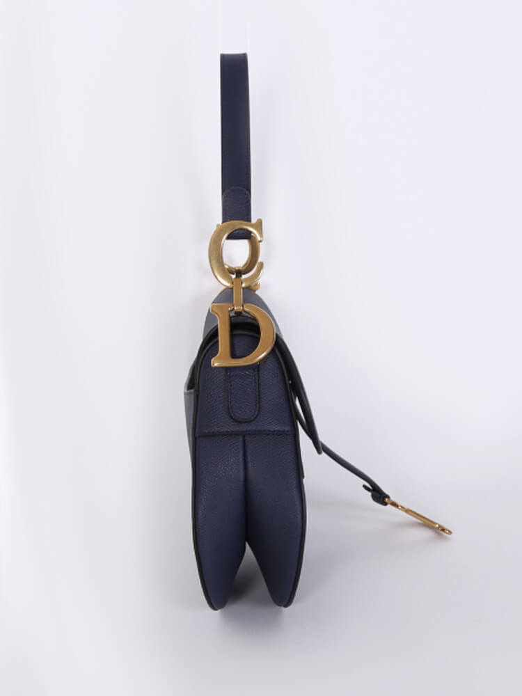 Dior - Saddle Calfskin Bag Navy Blue