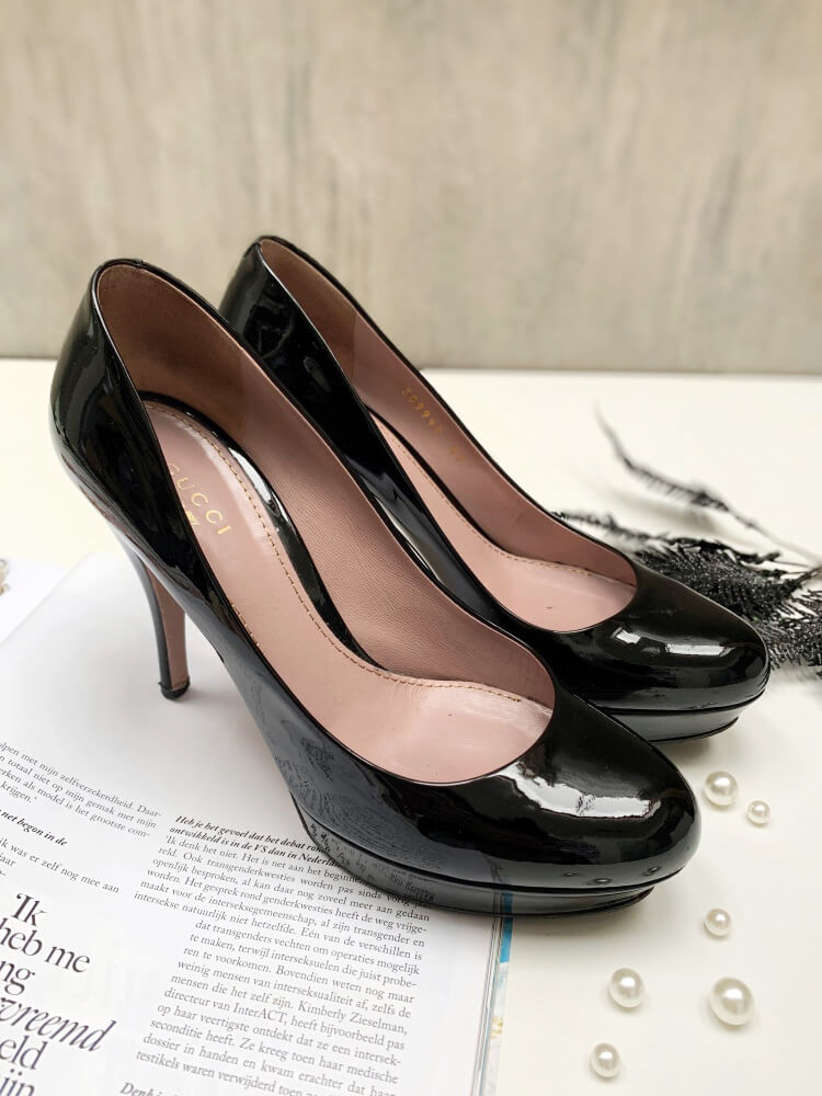 Gucci Patent Leather Pumps Black 37 www.luxurybags.eu