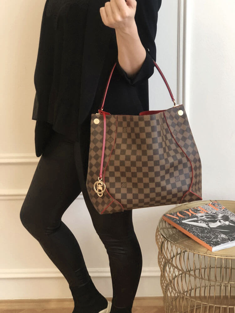 Louis Vuitton Damier Ebene Caissa Hobo Shoulder Bag