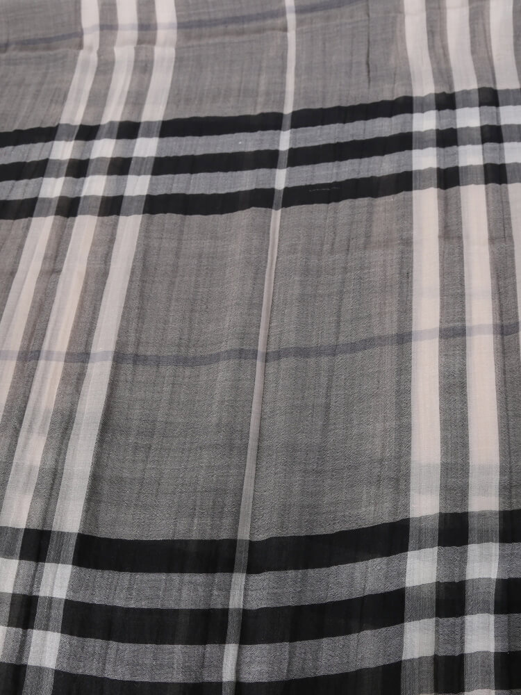 Burberry Grey House Check Silk Scarf — BLOGGER ARMOIRE