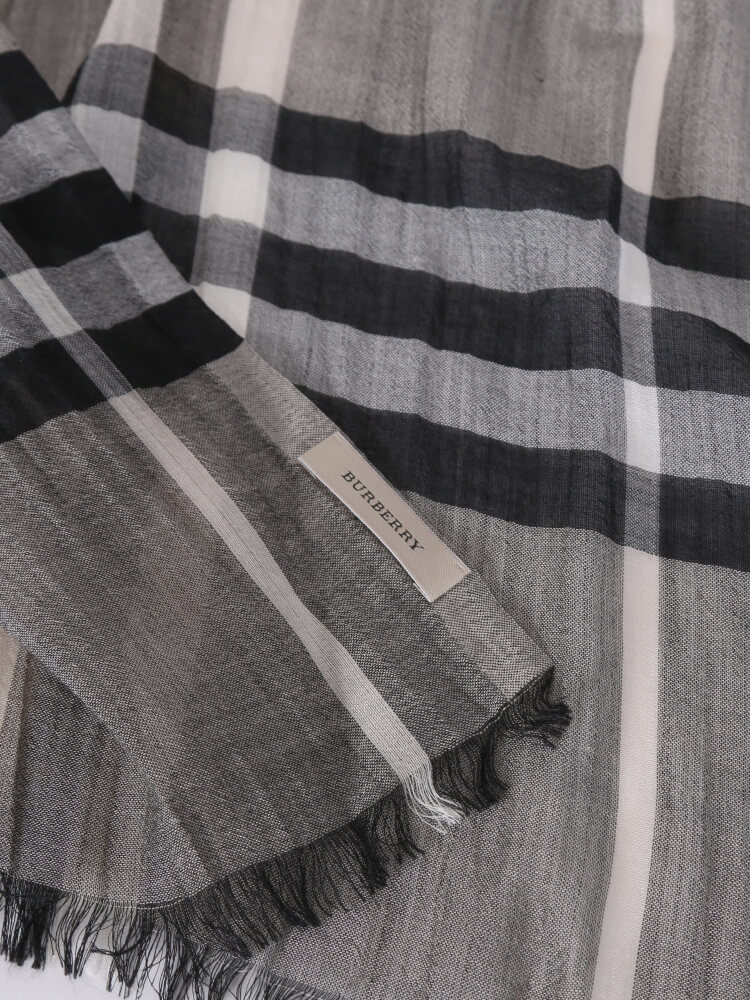 Burberry Grey House Check Silk Scarf — BLOGGER ARMOIRE