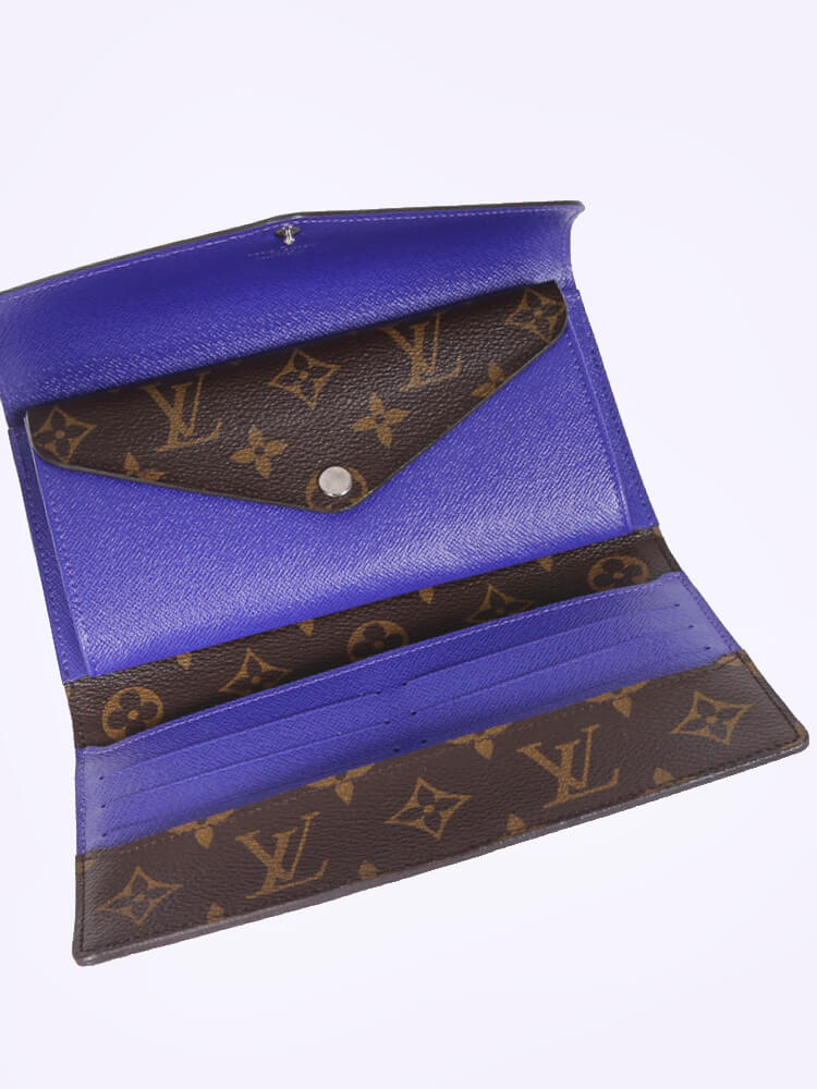 Louis Vuitton, Bags, Louis Vuitton Purple Epi Leather And Monogram Canvas Marie  Lou Long Wallet