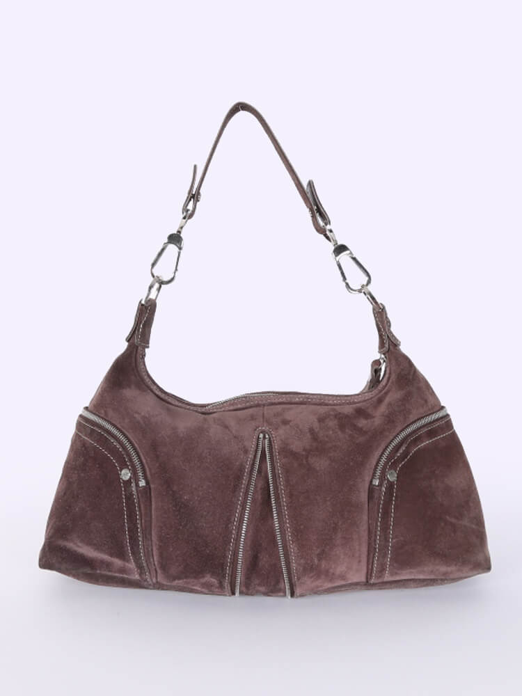 longchamp suede bag