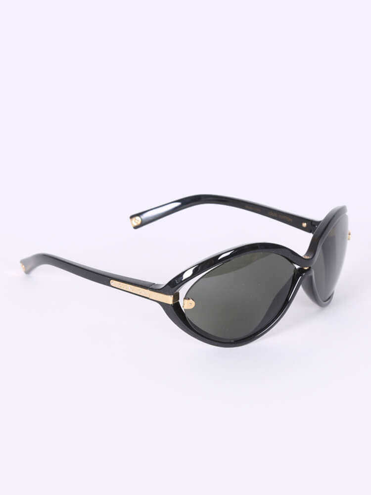Original Louis Vuitton Women Z0417W Daphne Sunglasses Black Gold Details,  H2562