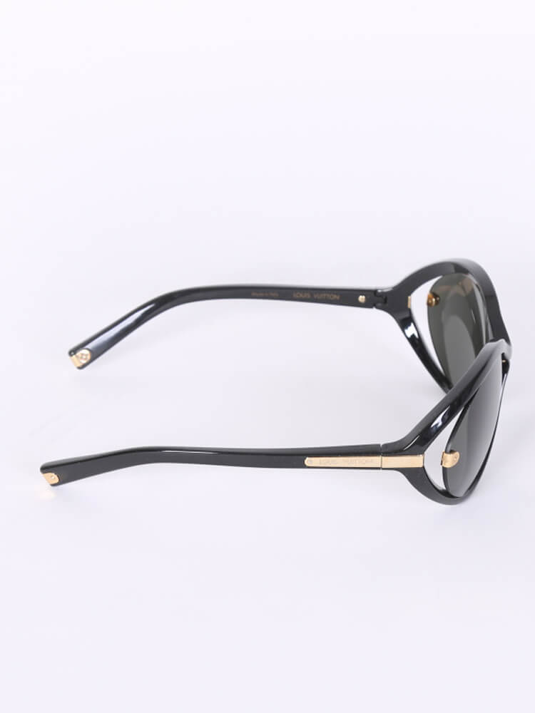 Original Louis Vuitton Women Z0417W Daphne Sunglasses Black Gold Details,  H2562