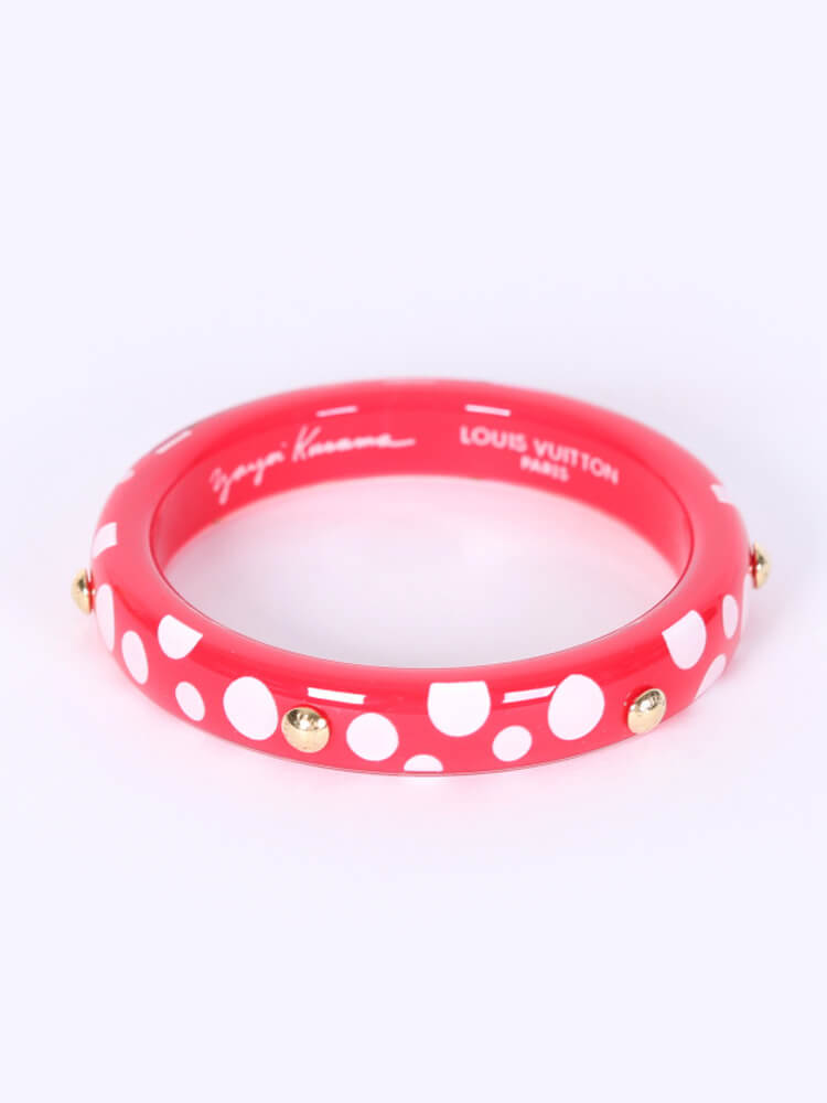 NIB Louis Vuitton Red Polca dot Kusama Large Bracelet Limited Edition  Bracelet at 1stDibs