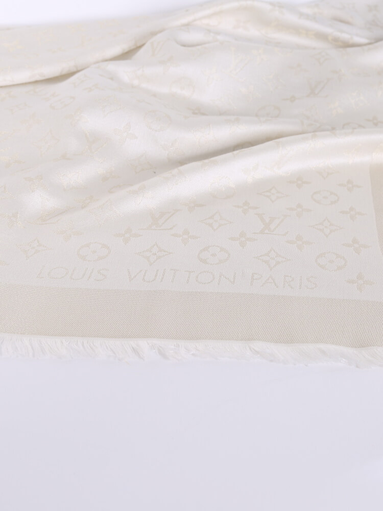 Louis Vuitton - Monogram Lurex Shine Shawl Blanc